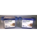 6ea 3.1 Cups/25 Fl Oz Ea Sure Fresh Dry/Cold/Freezer Food Containers 2.7... - $18.69