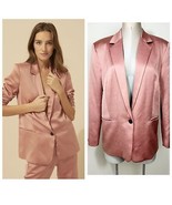 Ba&amp;sh Heroes Darcy Rose Pink Single Button Lady Blazer Jacket Size Medium - $86.92