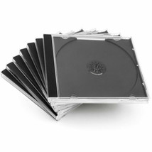100 Standard 10.4 Mm Jewel Case Single Cd Dvd Disc Storage Assembled Bla... - £74.91 GBP