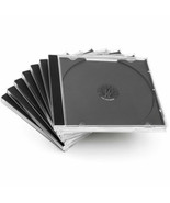 100 Standard 10.4 Mm Jewel Case Single Cd Dvd Disc Storage Assembled Bla... - £74.91 GBP