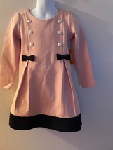 Girl&#39;s Gymboree Crew Neck, Long Sleeve Pink/Black Dress Size 4T NWT - $21.38