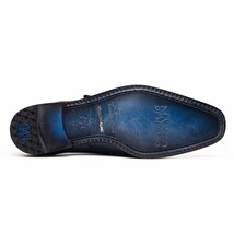 genuine crocodile and lizard dress monk strap Shoes Toluca Navy image 5