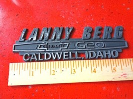 Lanny Berg Chevrolet Geo Caldwell Idaho Vintage Dealer Trunk Emblem - £10.61 GBP
