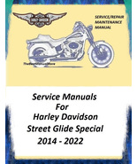 2014 - 2022 Harley Street Glide Special Touring Models Workshop Service Manual  - $31.95