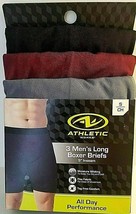 Athletic Works Men&#39;s Boxer Briefs 9&quot; Size SMALL Moisture Wick Flex Fabric Tag F - £12.54 GBP