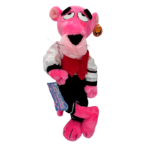 Vintage Pink Panther Touch of Velvet Plush Special Effects 1980 w/ Stand &amp; Tags  - £31.67 GBP