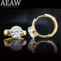 AEAW JEWELRY - Original D Color 2.0ctw 6.5mm Round Excellent Cut Moissanite Enga - £711.85 GBP