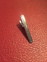 Vintage 60s silver plated Plain Box tie clip (bar style) - $18.00