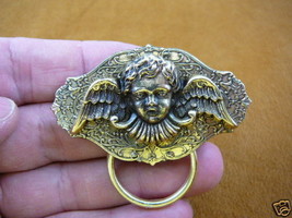 #E-545) Cherub Cupid wings Eyeglass pin pendant ID badge holder - £13.94 GBP