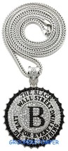 The Black Wall Street New Pendant with Franco Or Cuban Necklace - £34.81 GBP