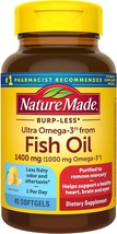 Nature Made Burp Less Ultra Omega 3 Fish Oil Supplement, 1400 mg - Suppo... - £31.85 GBP