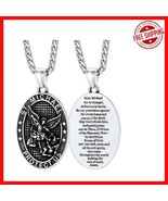 Stainless Steel Saint Michael Archangel Pendant with Gift Box - 22-Inch ... - $53.70 CAD