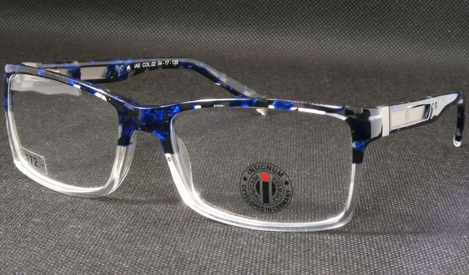 INSIGNUM iA6 02 Demi Black Blue Clear UNIQUE RARE EYEGLASSES GLASSES 54-... - $79.20