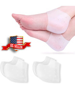 4 Pcs Unisex Heel Protectors Insoles Cracked Feet Care Socks Sleeve Sili... - $15.79 CAD
