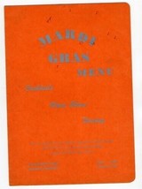 Mardi Gras Restaurant Menu Oakland California 1940&#39;s Floor Show Dining Cocktails - $89.01