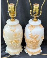 Pair of 2 Two Aladdin Lamps Set G255 Alacite Art Glass Mid Century Elect... - $309.20 CAD