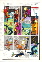 Original 1983 Iron Man 177 Marvel Comics color guide art page 24: 1980&#39;s Ironman - £70.22 GBP