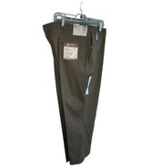 HAGGAR MENS FLAT FRONT CLASSIC FIT STRETCH FABRIC BROWN PANTS NWT 44X30 - £37.77 GBP