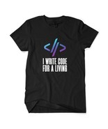 I write code for living linux programmer hacker logo T-Shirt tee Unisex - $22.04+