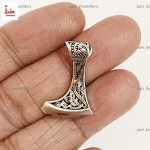 Authenticity Guarantee 
Real Solid 14Kt White Gold Necklace Axe Pendant Women... - $477.11