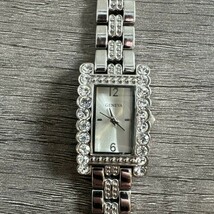 Geneva Watch Women Silver Tone Jewel Needs Battery - $17.27