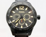 New FOSSIL BQ2173 Multi-Function Gun-Metal Black Stainless Steel Watch f... - $122.76