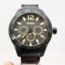 New FOSSIL BQ2173 Multi-Function Gun-Metal Black Stainless Steel Watch for Men - £98.12 GBP