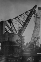 Giant Crane Lift Battleship Tower at Newport News Shipbuilding 20 x 30 Poster - $25.98