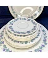 Theodore Haviland Plate Lot Of 9 Grape Pattern Dinner Salad Bread Tea - $30.84