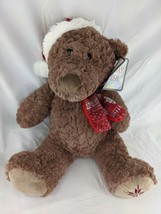 Kellytoy Brown Bear Plush 19 Inch Winter Hat Scarf Stuffed Animal Toy - £10.57 GBP