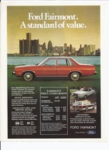 1979 Ford Fairmont Print Ad Automobile car 8.5&quot; x 11&quot; - £14.15 GBP