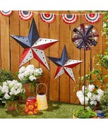 Metal Patriotic Americana July 4th Flag Barn Star Outdoor Wall Art Decor... - $40.62 CAD+
