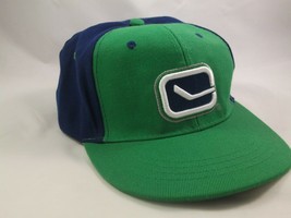 Vancouver Canucks NHL Hockey Retro Hat Green Blue Budweiser Beer Snapback Cap - £11.81 GBP