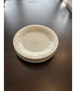 Set of 4 Gibson 7-3:4” Embossed Raised Fruit White Salad Plates - $35.12 CAD