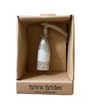 Silvestri Warm Wishes Mini Ornament Bubbly Bottle Cheers Gold 3 in - £7.51 GBP
