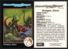 1991 TSR AD&amp;D Gold Border Fantasy Art RPG Card 429 Dungeons &amp; Dragons ~ Octopus - £5.40 GBP