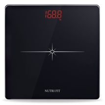 NUTRI FIT Digital Scale for Body Weight, Precision Bathroom Weighing, Black - £7.81 GBP