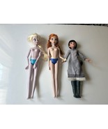 Lot Of 3 Disney Store Frozen Elsa &amp; Anna Dolls Articulated arms &amp; Honeym... - $24.99