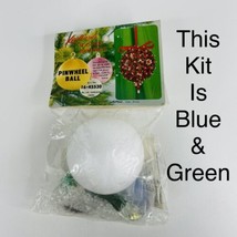 Vintage LeeWards PINWHEEL BALL Ornament Kit BLUE/GREEN # 16-45530, New O... - £24.08 GBP