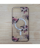 Cell Phone Case For iPhone 14 Pro Max Clear Flowers Glitter Magnetic Com... - $4.94