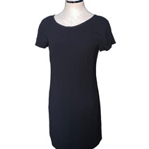 Theory &#39;Jamelya&#39; Short Sleeve Crepe Mini Shift Dress in Black Size 8 - £52.25 GBP