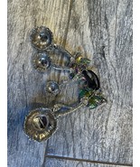 Ganz BUTTERFLY Measuring Spoons Silver Metal Embossed Cottage Cups NWOT ... - $511.32 MXN