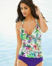 La Blanca lb6je84 Calypso Island Goddes Tankini Top Sz 4 Multi - $29.11