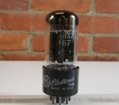 GE 6BX7GT Vacuum Tube Black Plate Round Getter TV-7 Tested Strong - £7.43 GBP