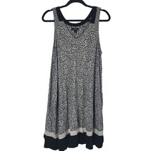 Simply Vera Vera Wang Pajama Dress L Womens Black White Animal Print Pul... - £12.33 GBP