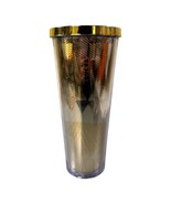 Starbucks 24oz Gold Tumbler Lid Glittery &amp; Geometric NO STRAW - BPA Free... - £15.03 GBP