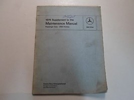 1976 Mercedes Passenger Cars Supplement to the Maintenance Manual STAINED - $42.08