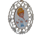 Disney Cinderella 50th Anniversary 1999 Ceramic Oval Ornate Ornament Lac... - $12.00