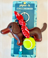Piper K Dachshund Bag Handbag Charm Keychain Doxie Dog NIP New - $26.00