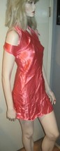 vintage Victoria&#39;s Secret Half Slip Red Pink Night Gown SZ XS - £15.13 GBP